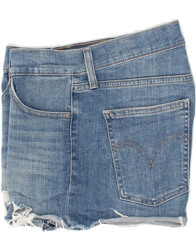 LEVI'S Womens Distressed Denim Shorts W29 Medium Blue Cotton Vintage Levi's and Second-Hand Levi's from Messina Hembry 