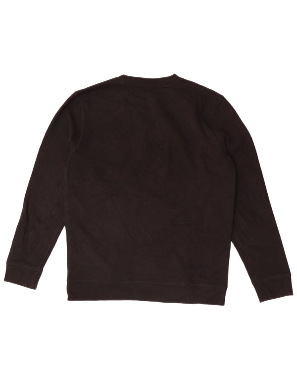 Hugo Boss Mens Graphic Sweatshirt Jumper Large Black Cotton