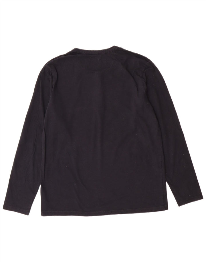 EDDIE BAUER Mens Top Long Sleeve Small Navy Blue Cotton