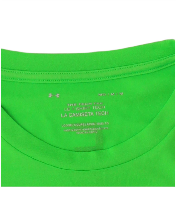 UNDER ARMOUR Mens Graphic T-Shirt Top Medium Green Polyester