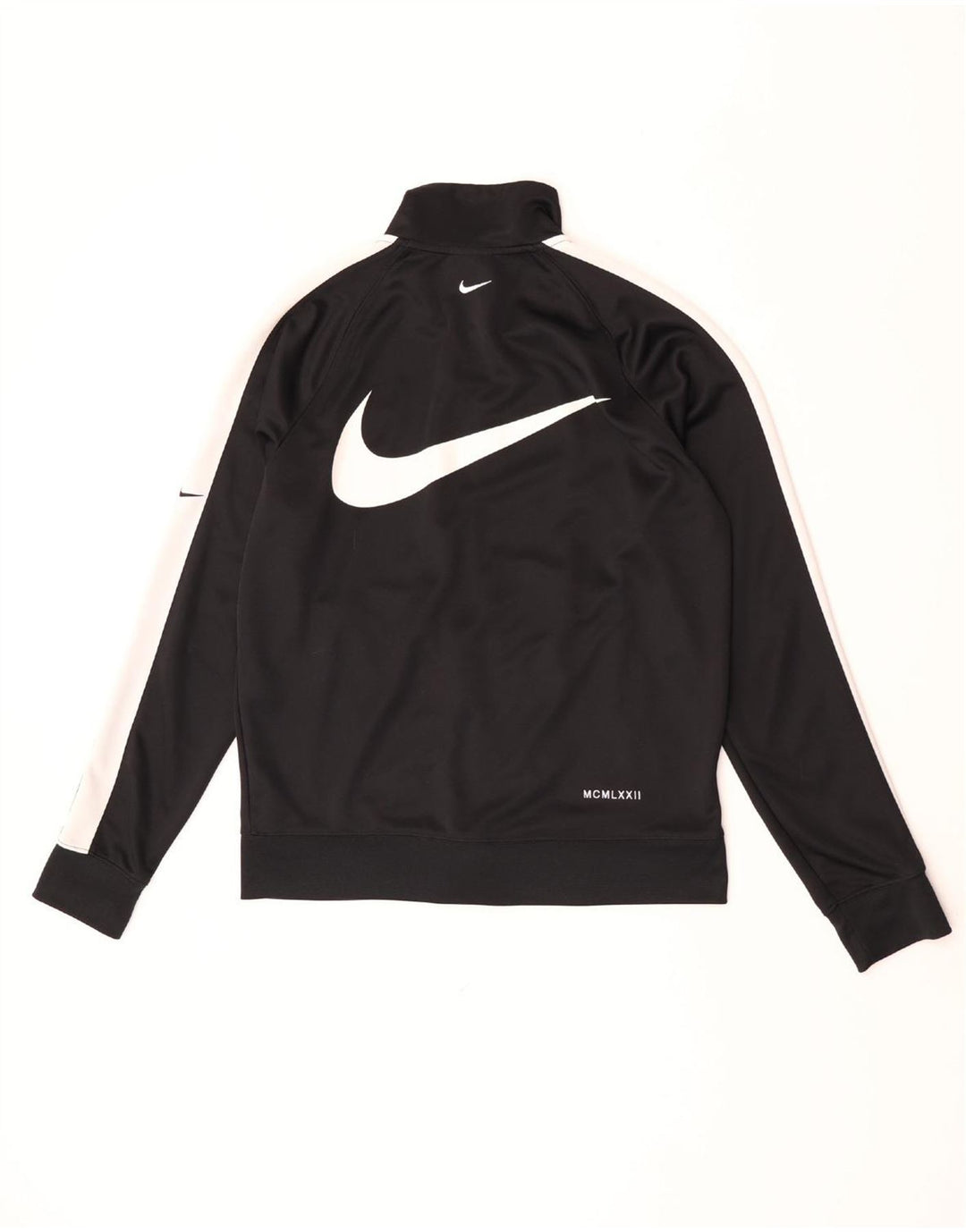Nike Mens Swoosh Graphic Tracksuit Top Jacket Medium Black Colourblock