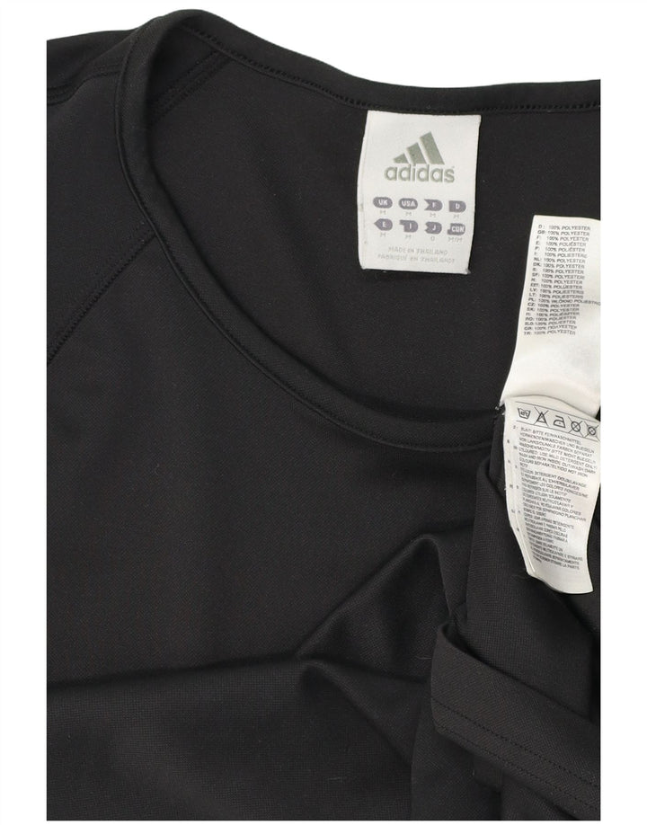 Adidas Mens Graphic T-Shirt Top Medium Black Polyester