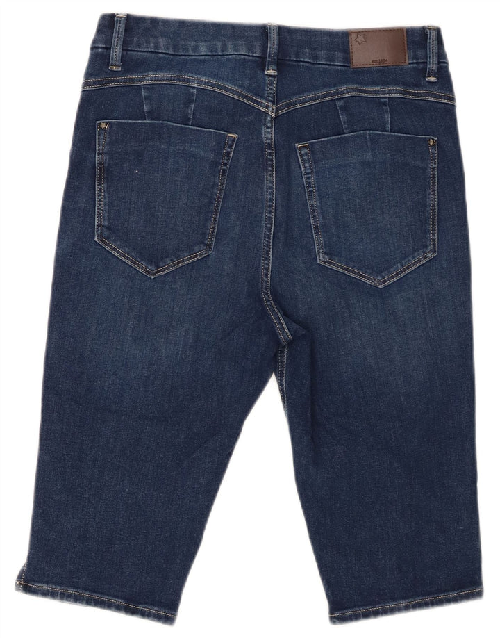 Marks & Spencer Womens Denim Shorts UK 12 Medium W32 Blue Cotton