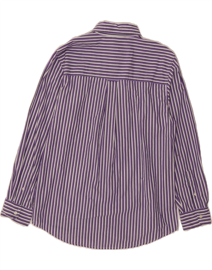 CHAPS Mens Shirt Medium Purple Striped Cotton Vintage Chaps and Second-Hand Chaps from Messina Hembry 