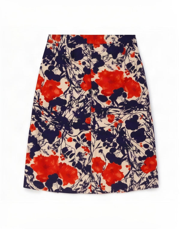 Vintage Womens Pleated Skirt Medium W30 Multicoloured Floral