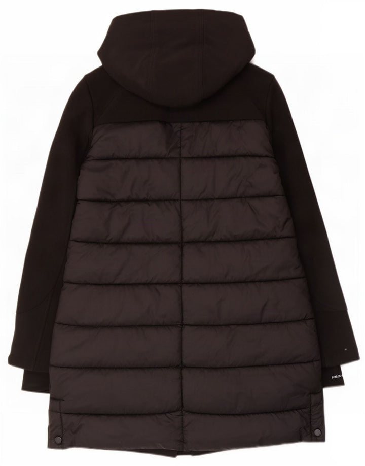 French Connection Womens Hooded Windbreaker Coat UK 16 Large Black