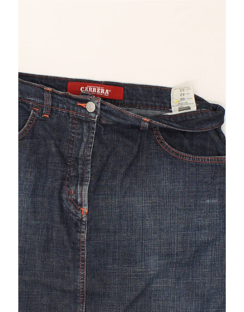 CARRERA Womens Denim Skirt W33 Large Navy Blue Cotton | Vintage Carrera | Thrift | Second-Hand Carrera | Used Clothing | Messina Hembry 