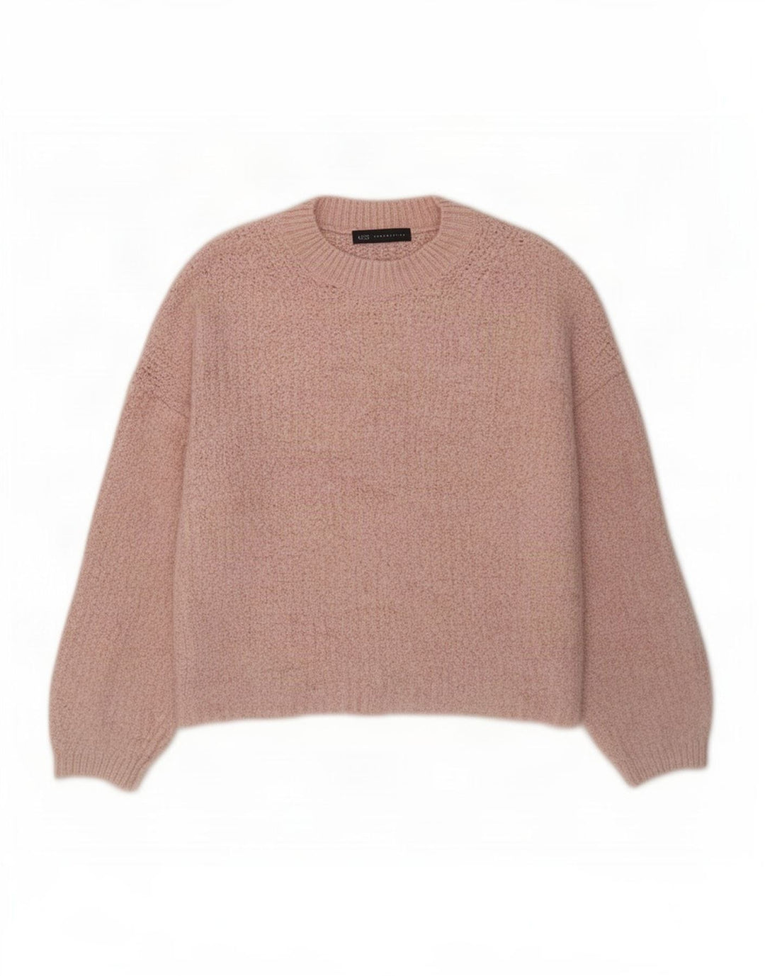 Marks & Spencer Womens Oversized Crew Neck Jumper Sweater UK 14 Medium Pink