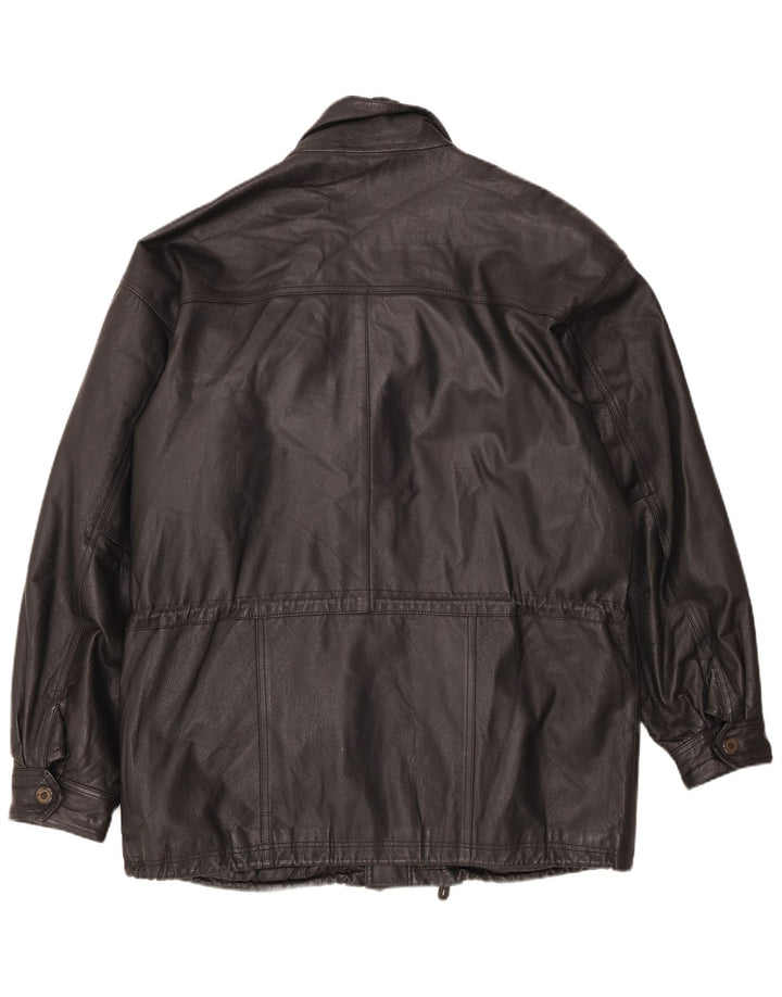 Vintage Mens Leather Jacket UK 42 XL Black