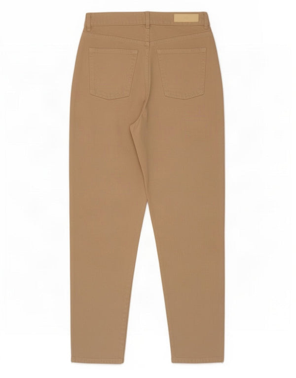 Zara Womens High Waist Tapered Jeans EU 38 Small W28 L28 Beige Cotton