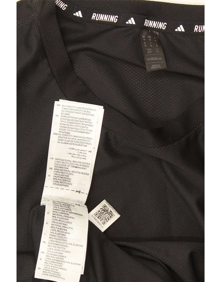 Adidas Mens T-Shirt Top Medium Black Polyester
