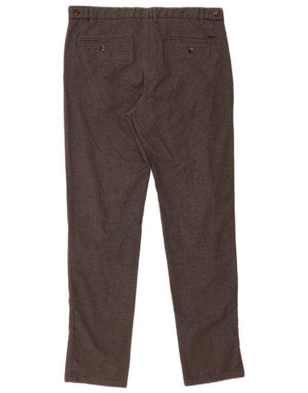 ZARA Mens Slim Suit Trousers EU 42 Large W32 L31 Grey Cotton