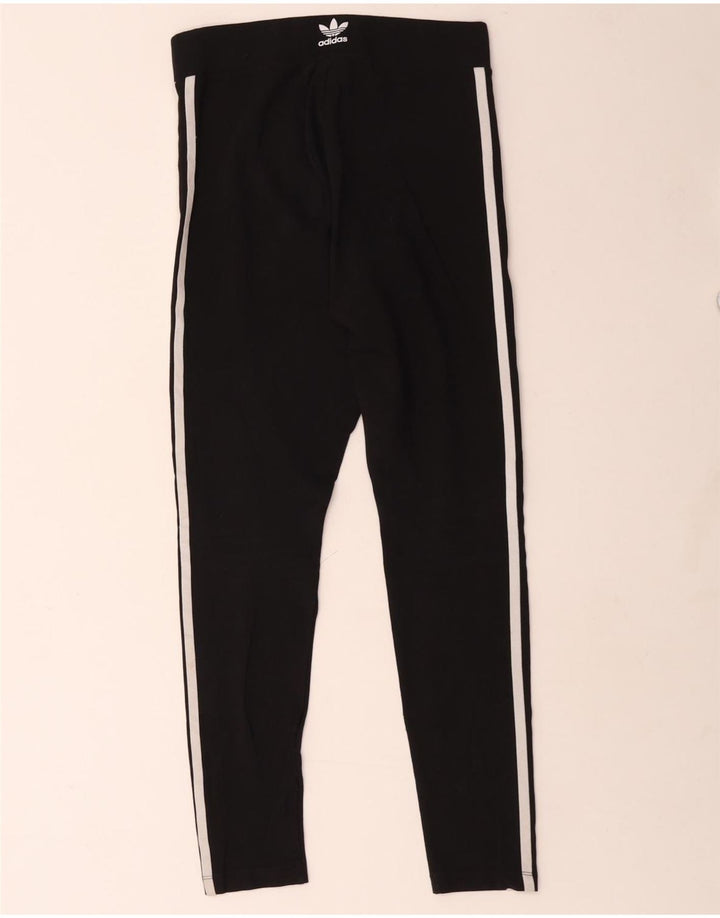 Adidas Womens Leggings UK 8/10 Small  Black Cotton