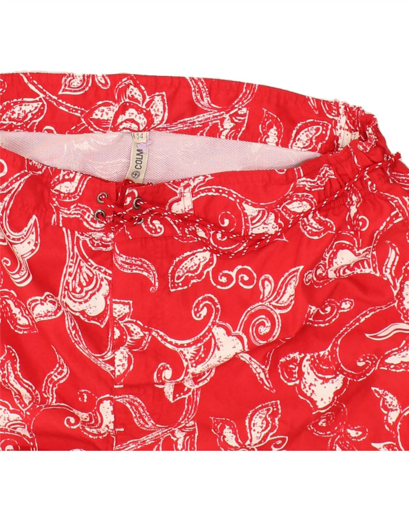 COLMAR Mens Swimming Shorts IT 54 XL Red Floral Polyester | Vintage Colmar | Thrift | Second-Hand Colmar | Used Clothing | Messina Hembry 