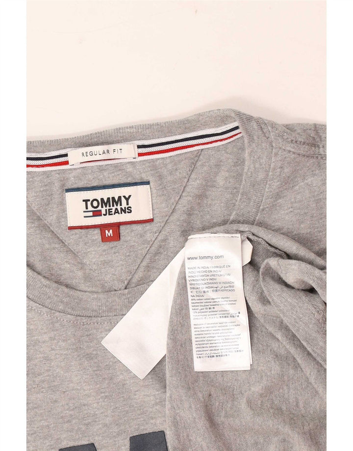 Tommy Hilfiger Mens Regular Fit Graphic T-Shirt Top Medium Grey Cotton