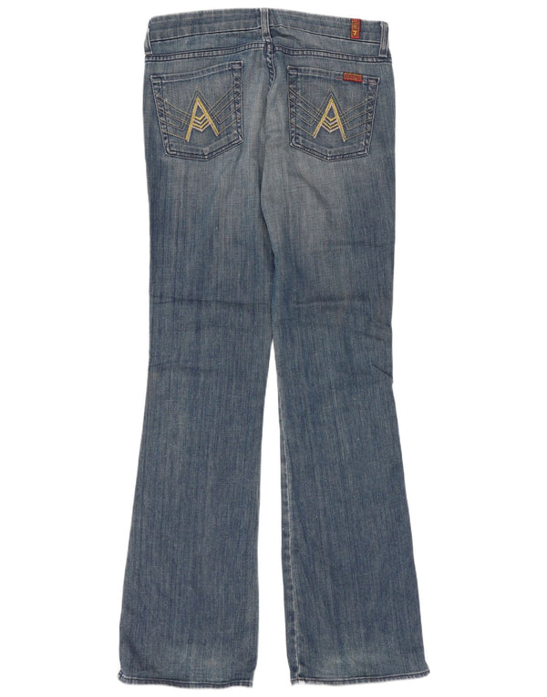 7 For All Mankind Womens Flared Jeans W32 L34 Blue Cotton
