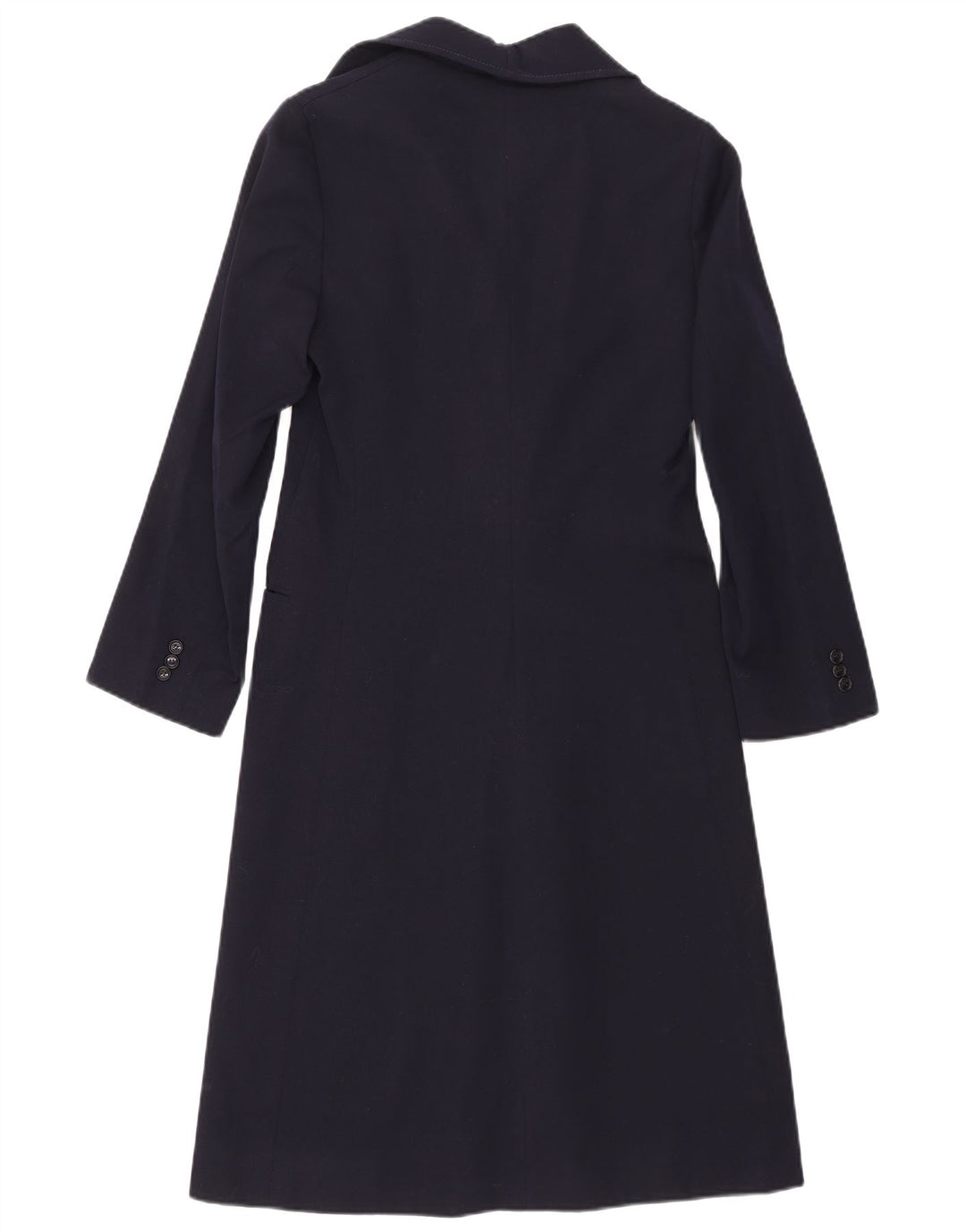 Vintage Womens Open Overcoat UK 8 Small Navy Blue