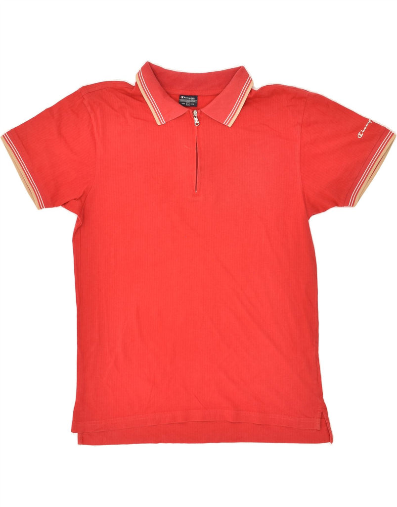 CHAMPION Mens Polo Shirt Large Red Cotton | Vintage Champion | Thrift | Second-Hand Champion | Used Clothing | Messina Hembry 