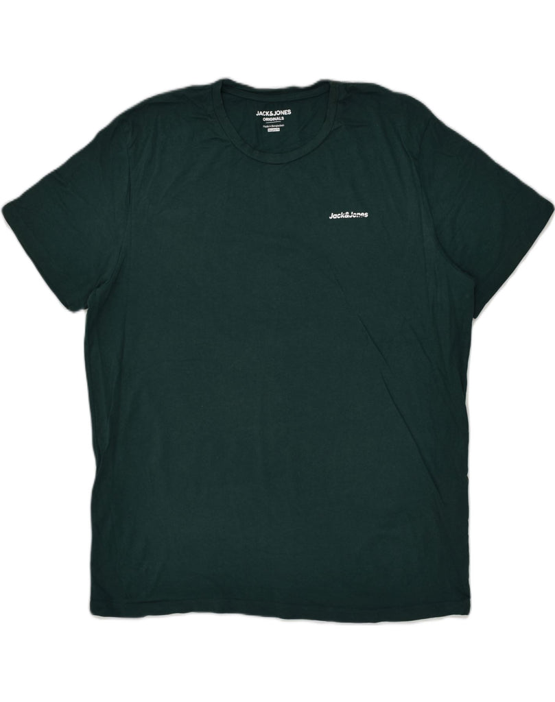 JACK & JONES Mens Regular Fit T-Shirt Top XL Green Cotton | Vintage Jack & Jones | Thrift | Second-Hand Jack & Jones | Used Clothing | Messina Hembry 