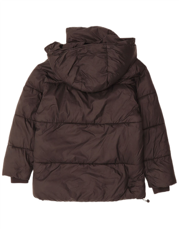 ZARA Womens Oversized Hooded Padded Jacket UK 6 XS Black Polyester