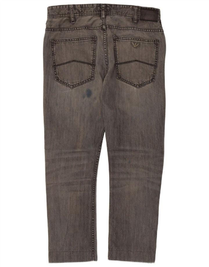 Armani Mens J15 Regular Fit Straight Jeans W32 L27 Grey