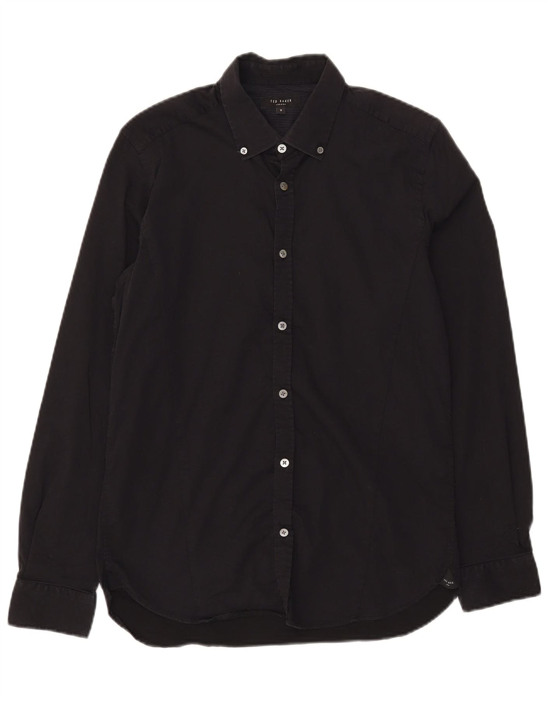 Ted Baker Mens Shirt Size 3 Medium Black Cotton