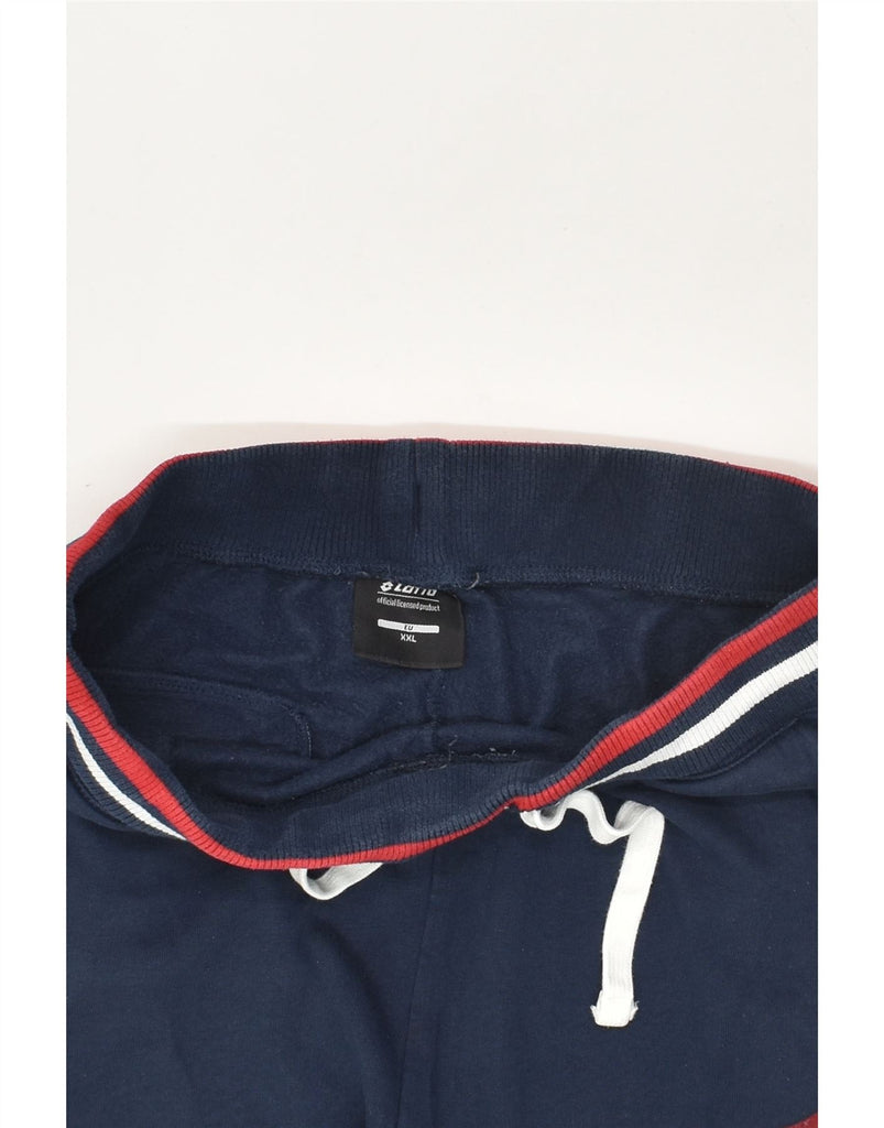 LOTTO Mens Tracksuit Trousers Joggers 2XL Navy Blue Cotton | Vintage Lotto | Thrift | Second-Hand Lotto | Used Clothing | Messina Hembry 