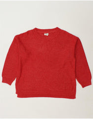 FAT FACE Womens Crew Neck Jumper Sweater UK 16 Large Red Viscose