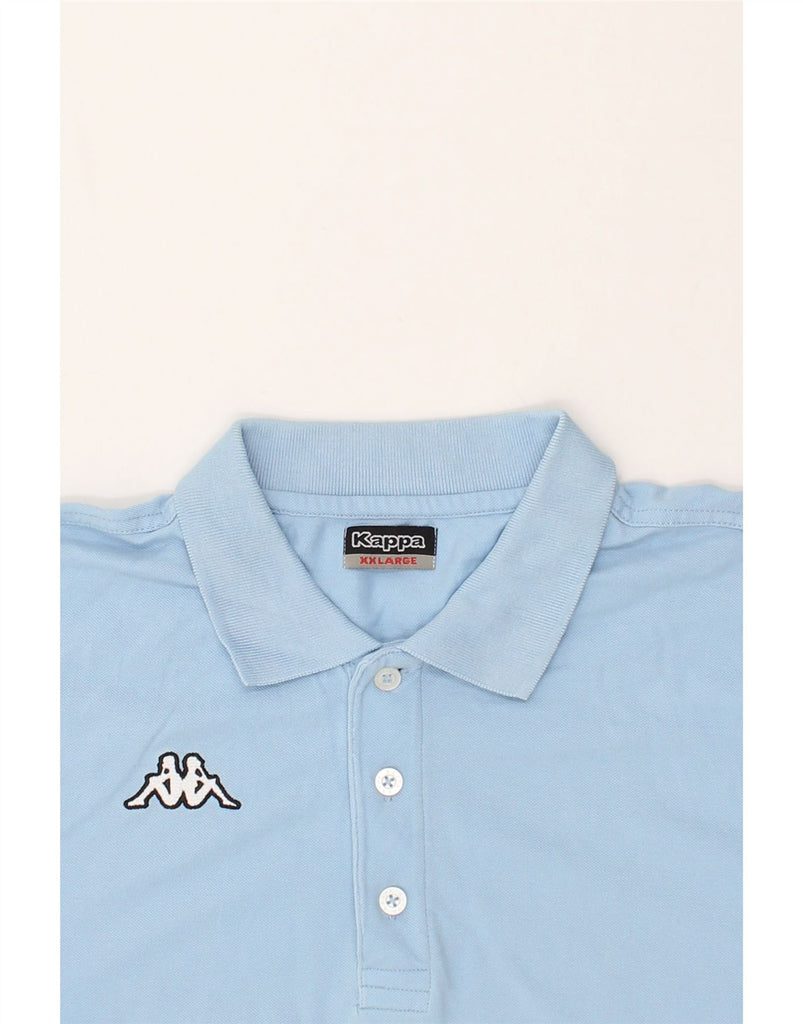 KAPPA Mens Polo Shirt 2XL Blue Cotton | Vintage Kappa | Thrift | Second-Hand Kappa | Used Clothing | Messina Hembry 