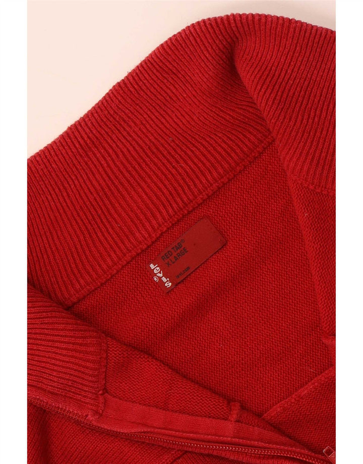 Levi's Mens Cardigan Sweater XL Red Colourblock