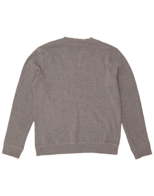 PENGUIN Mens Graphic Sweatshirt Jumper Large Grey Cotton