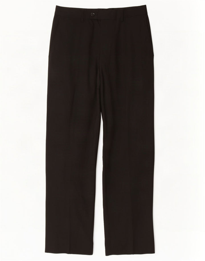 Zara Womens Straight Suit Trousers EU 40 Medium W31 L29 Black Polyester