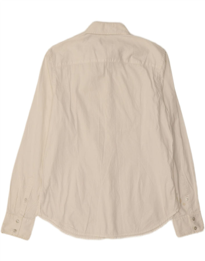 VINTAGE Mens Slim Shirt 2XL White Cotton Vintage Vintage and Second-Hand Vintage from Messina Hembry 