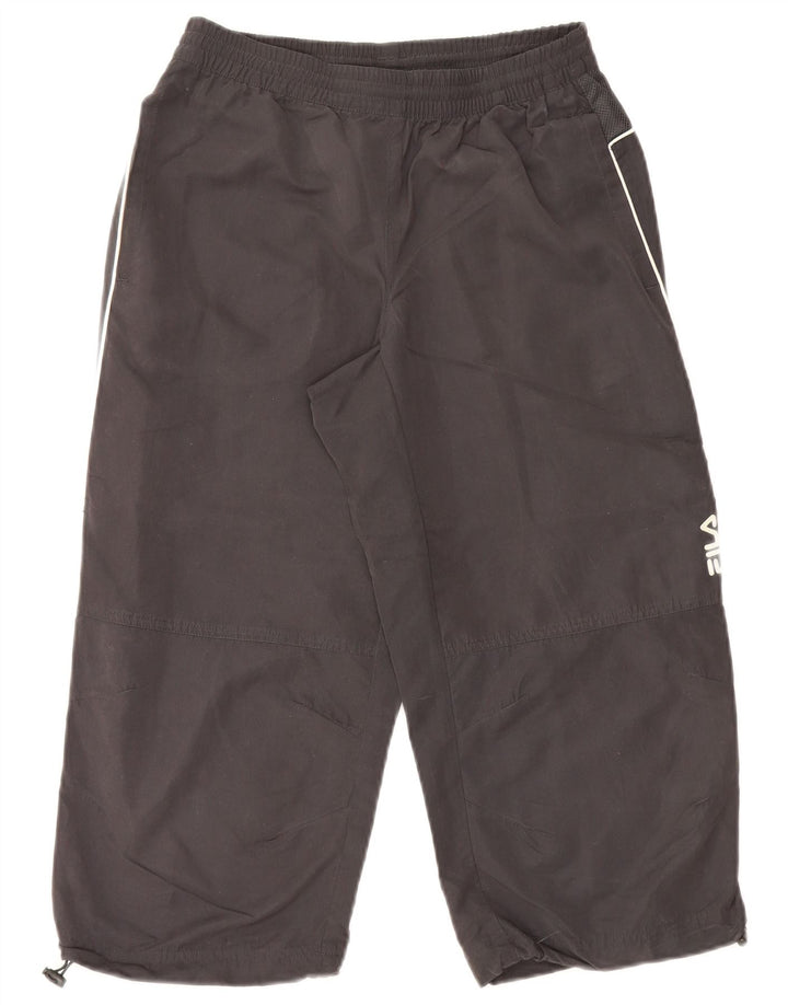 Fila Mens Graphic Capri Tracksuit Trousers Small  Grey Polyester