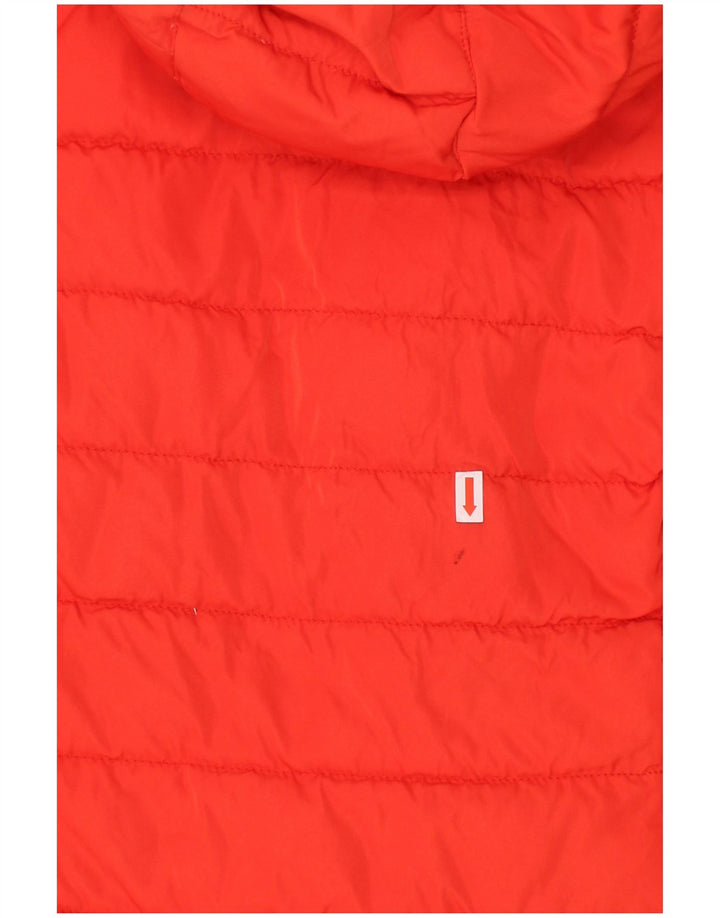 JACK WILLS Womens Hooded Padded Gilet UK 8 Small  Red Polyester