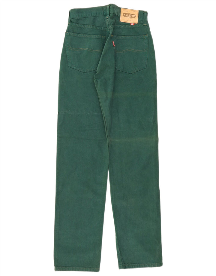Aviatic Womens High Rise Straight Jeans W29 L33 Green