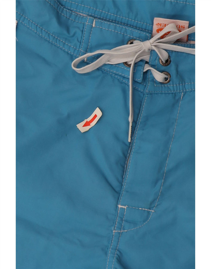 Sundek Mens Swimming Shorts Medium  Blue Nylon