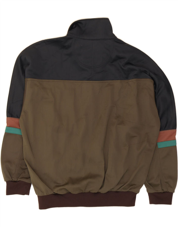 ASICS Mens Vintage Tracksuit Top Jacket IT 48 Medium Green Colourblock