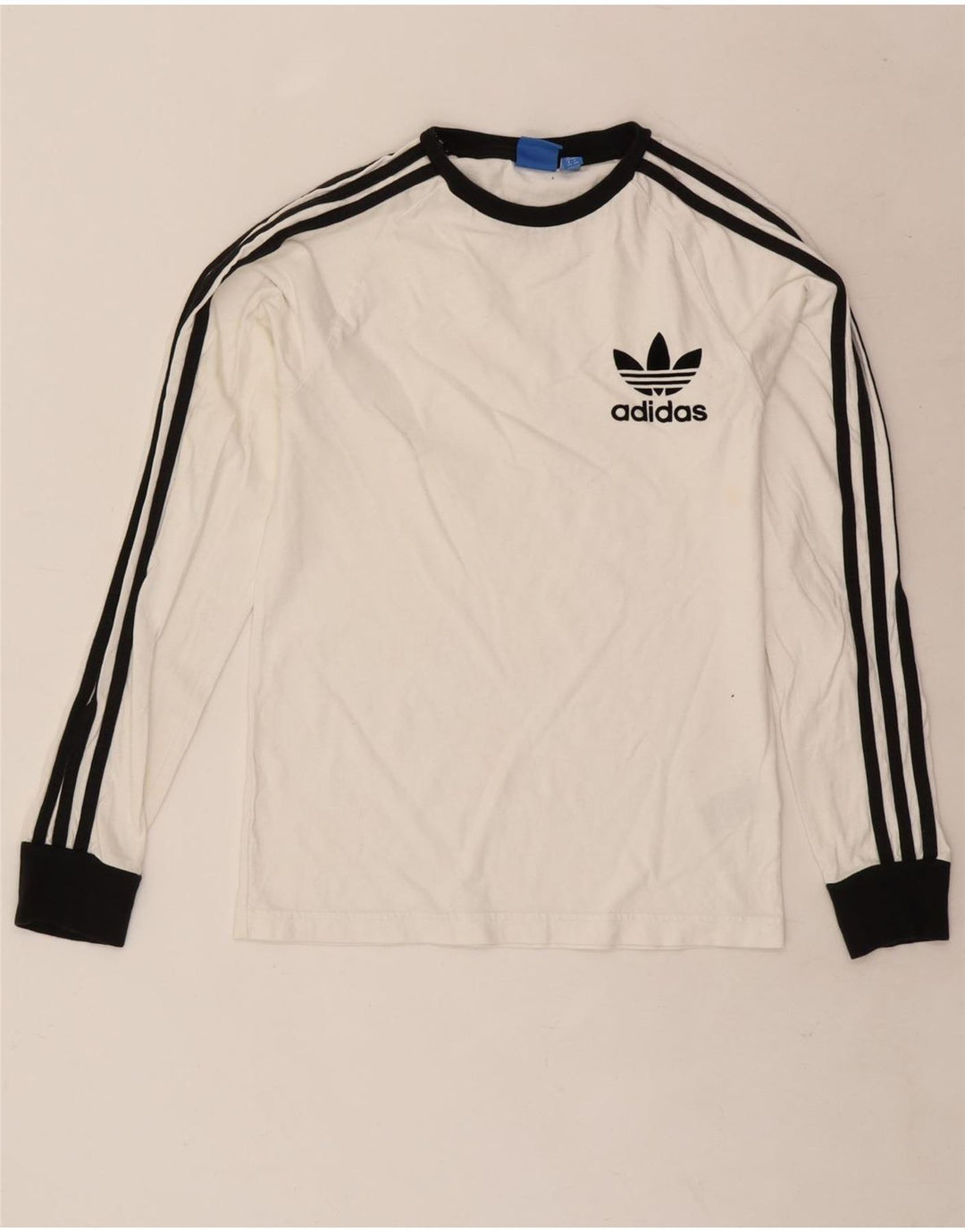 Adidas Mens Graphic Top Long Sleeve XS White Cotton