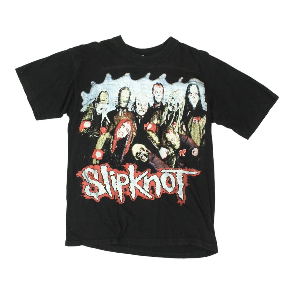 Slipknot Mens Black Tshirt | Vintage 90s Y2K Heavy Metal Music Band Tee VTG | Vintage Messina Hembry | Thrift | Second-Hand Messina Hembry | Used Clothing | Messina Hembry 