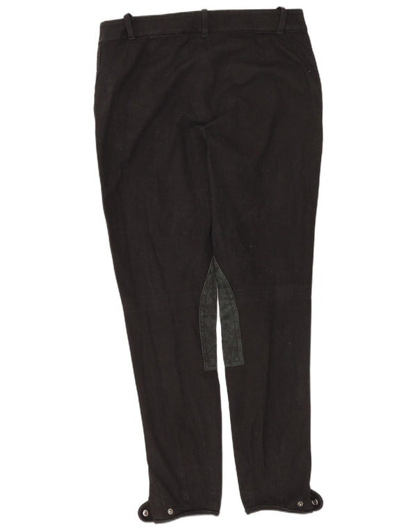 Ralph Lauren Womens Slim Riding Trousers US 8 Medium W30 L28 Black Cotton