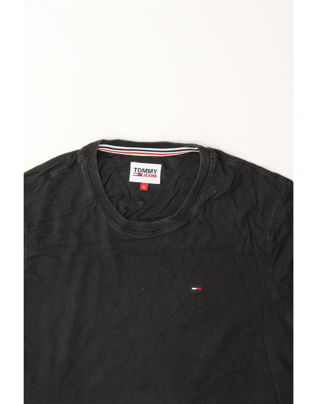 TOMMY HILFIGER Mens T-Shirt Top Medium Black Cotton Vintage Tommy Hilfiger and Second-Hand Tommy Hilfiger from Messina Hembry 