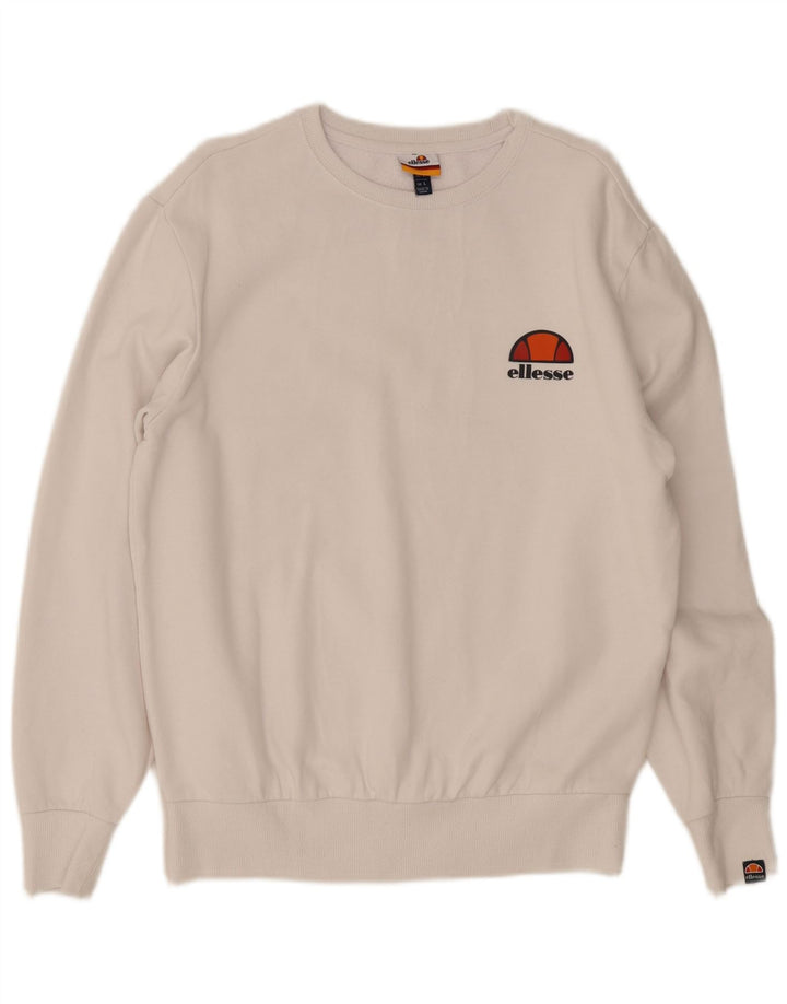 Ellesse Mens Sweatshirt Jumper Large White Cotton