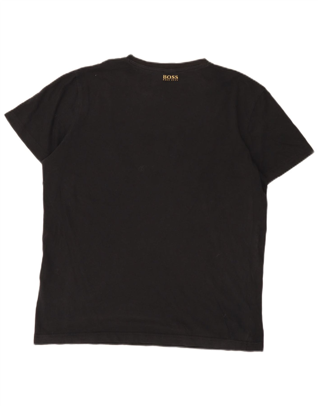 Hugo Boss Mens Graphic T-Shirt Top Large Black Cotton