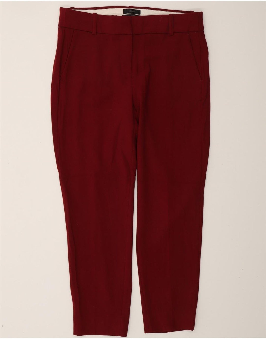 J. CREW Womens Cameron Slim Chino Trousers US 8 Medium W30 L27 Maroon