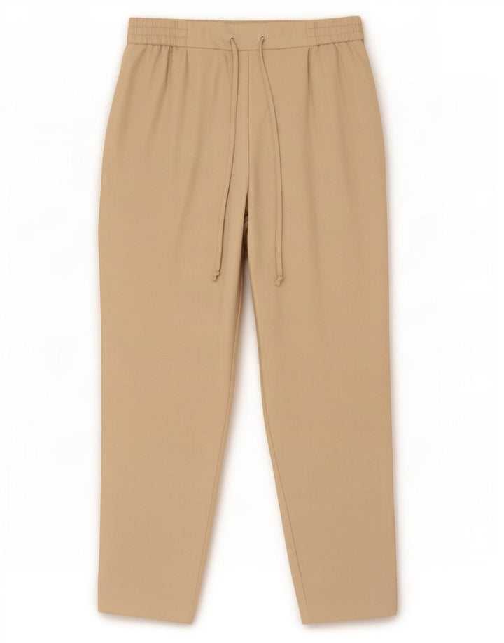 Zara Womens Pegged Cropped Trousers Medium W30 L26 Beige Polyester