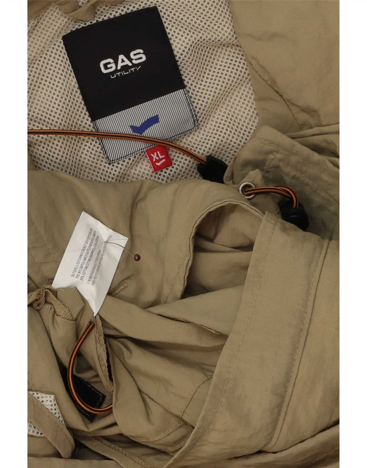 Gas Mens Rain Jacket UK 42 XL Khaki Polyester