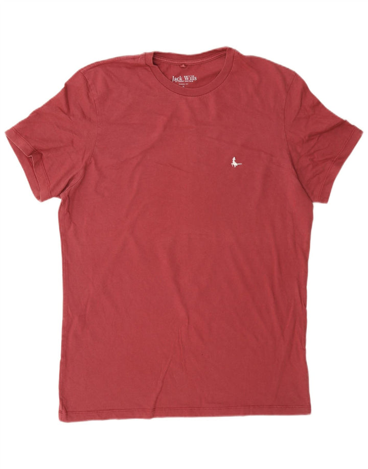 Jack Wills Mens Classic Fit T-Shirt Top Medium Maroon Cotton
