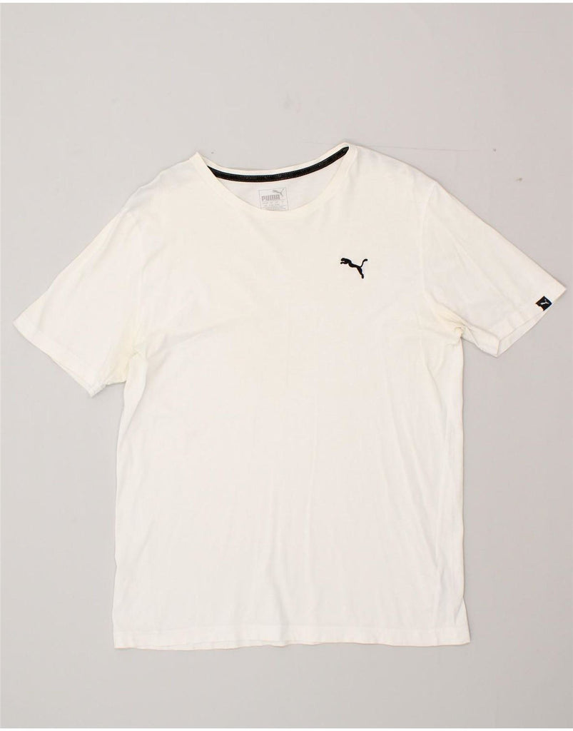 PUMA Mens T-Shirt Top Large White Cotton Vintage Puma and Second-Hand Puma from Messina Hembry 