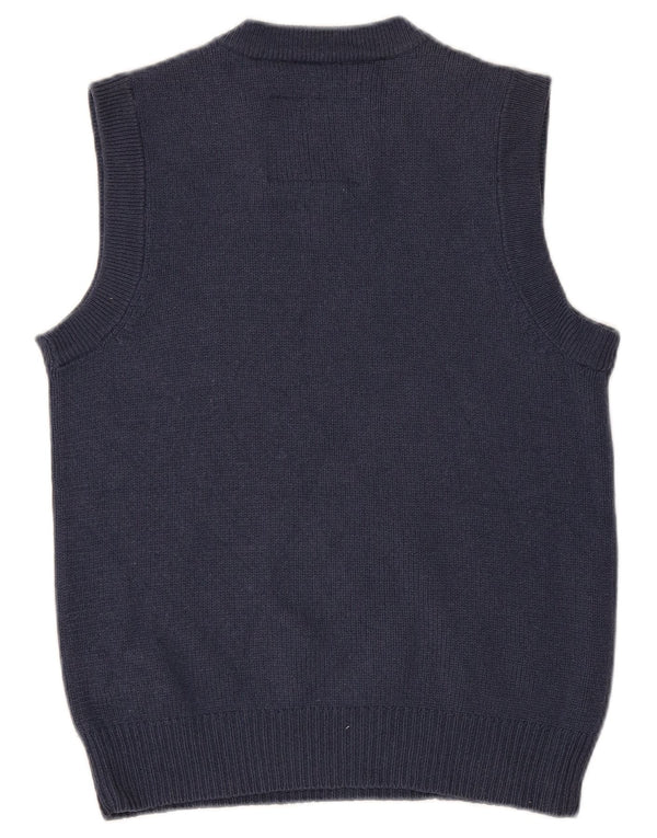 JACK WILLS Mens Vest Tank Top Small Navy Blue Wool